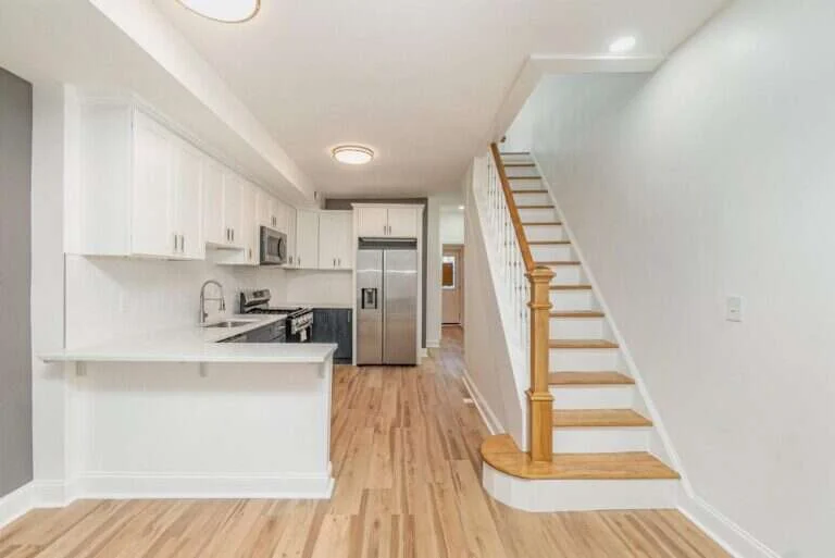 Kitchen and stairs, 727 N Collington Ave, Baltimore MD